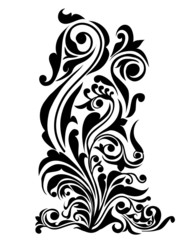 Swirl, Patterns, Flowers Design-Vector