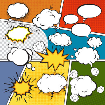 Comic set bubbles