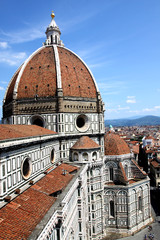 Fototapeta premium Spectacular view of famous marble cathedral Santa Maria del Fior