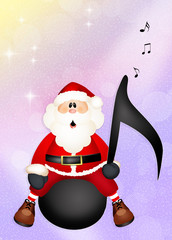Santa Claus on music note
