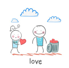 she brings heart to the person who throws their