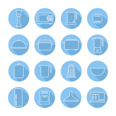 Set of kitchen appliances and tools web icons,symbol,sign in