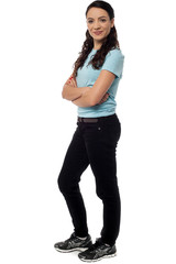 Attractive young woman with crossed arms