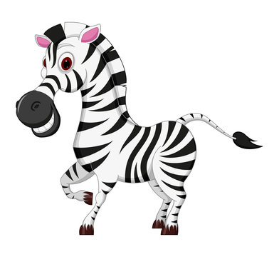 Happy Zebra cartoon