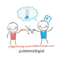 pulmonologist scissor cigarette patient