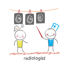 Radiologist X-ray images shows the patient