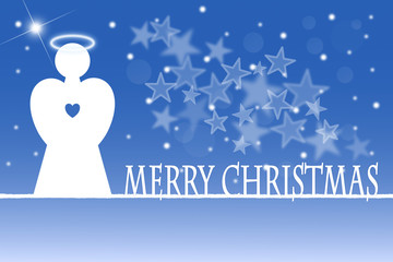 Obraz premium christmas angel, blue, illustration #3