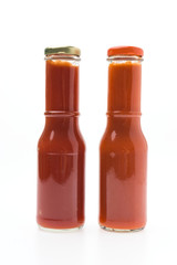 Sauce bottle isolated on white