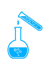 Laboratory glass icon on white background