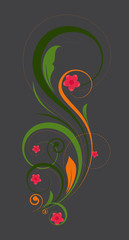 Abstract Colorful Decorative Floral Art