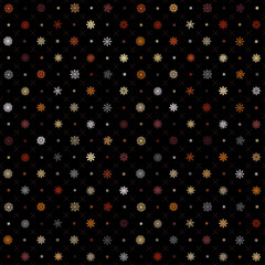 Christmas seamless pattern snowflakes on background