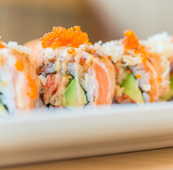 Salmon sushi roll