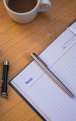 Notebooks on a desk