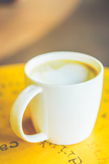 Coffee cup in coffee shop