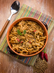 pappardelle pasta with lentils