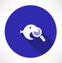 Magnifying Glass with a fish icon
