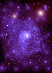 Obraz premium Stars of a planet and galaxy in a free space