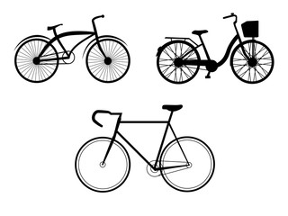 different bikes vector