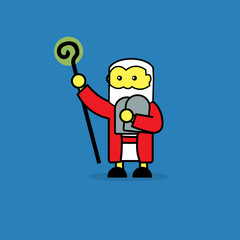 Cute Moses cartoon.