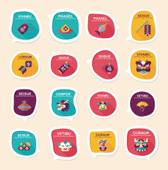Chinese New Year bubble speech flat banner design flat backgroun