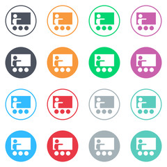 Vector flat iButtons