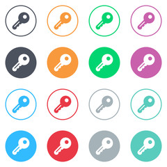 Vector flat iButtons