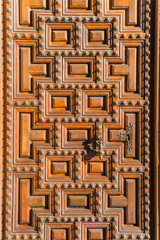 Ancient wooden door.