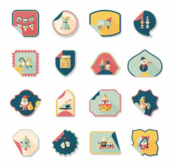 Christmas sticker flat banner background set,eps10