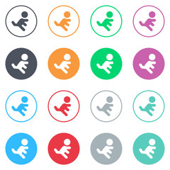 Vector flat iButtons