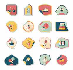 Sport sticker flat banner background set, eps10