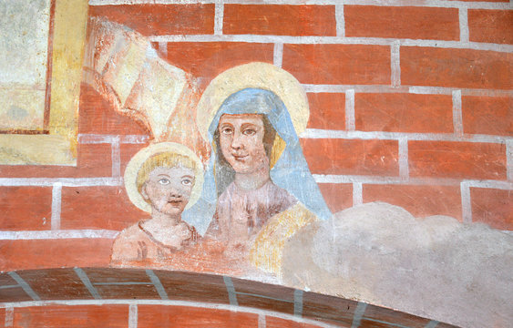 altes Fresko in der Loretokapelle Wolfegg