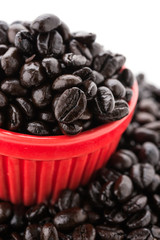 Coffee beans isolated on white background