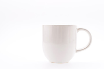 White coffee cup isolated on white