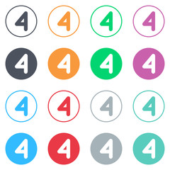 Vector flat iButtons