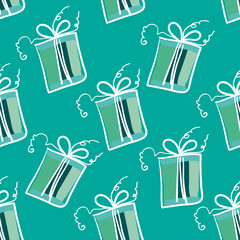 Pattern with gift boxes