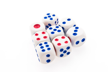 dice isolated on white background