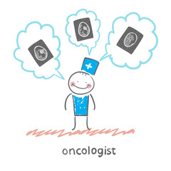 oncologist thinks of the x-ray images