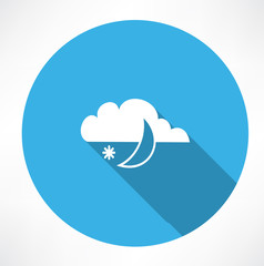 night snowfall icon