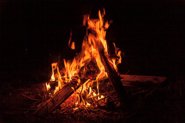 Bonfire at night