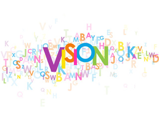 VISION Letter Collage (business strategy leadership excellence)