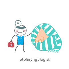 otolaryngologist came to treat the patient's nose