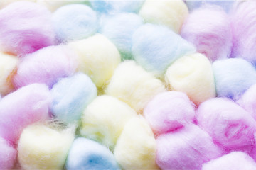 Fototapeta na wymiar Pastel cotton balls