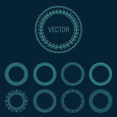 Vector outline badges