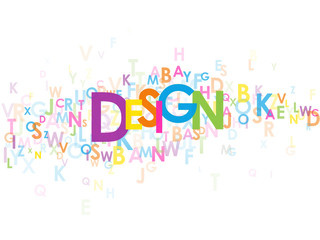 "DESIGN" Letter Collage (graphics architecture art creation)