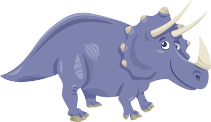 triceratops dinosaur cartoon illustration
