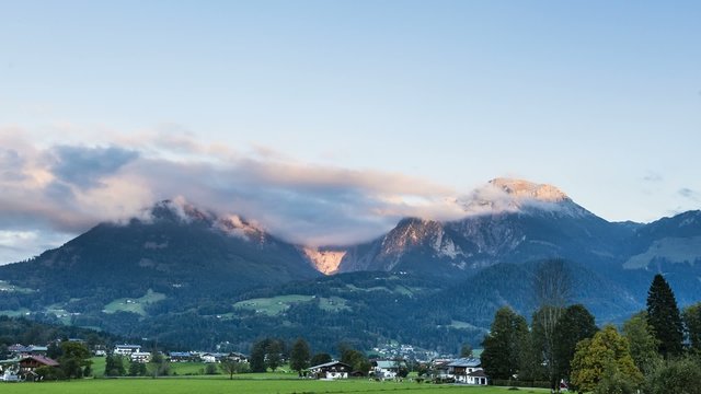 Zeitraffer Wolken in den bayrischen Alpen