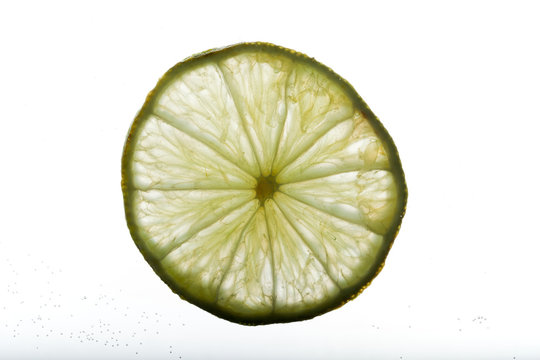 lime slices. Close-up.