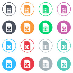 Vector flat iButtons