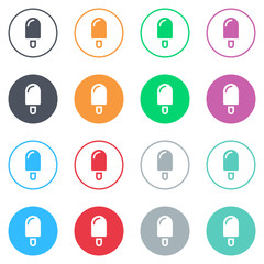 Vector flat iButtons