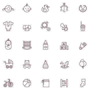 Baby icon set